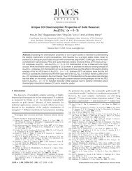 Unique CO Chemisorption Properties of Gold Hexamer - Chemistry ...