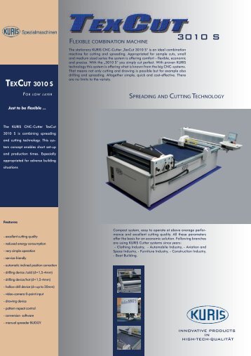 TexCut 3010 S en web - Kuris Spezialmaschinen GmbH