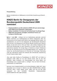 PM_KINZO_Designpreis der BRD 2009_deutsch.pdf - KINZO Berlin