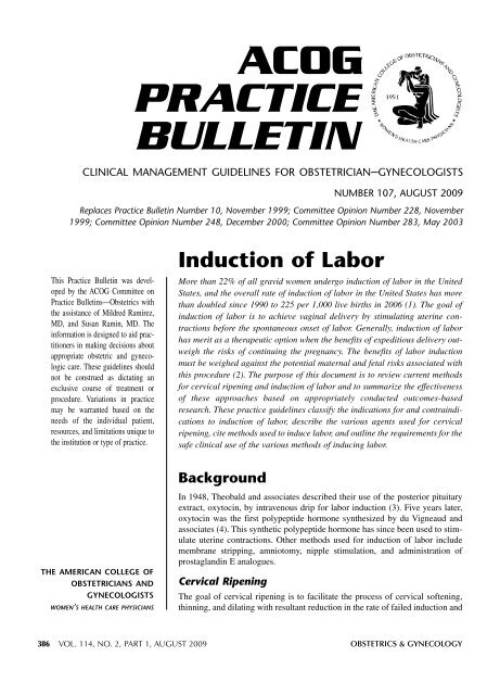 ACOG Practice Bulletin