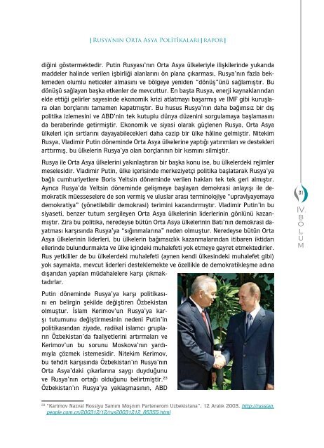 Rusya'nÄ±n Orta Asya PolitikalarÄ± - Ahmet Yesevi Ãniversitesi