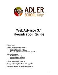 WebAdvisor 3.1 Registration Guide