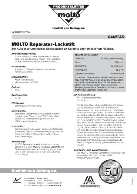 MOLTO Reparatur-Lackstift