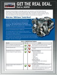 GET THE REAL DEAL. Ford vs. JASPER - Power Stroke Diesel