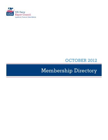 Membership Directory - US Dairy Export Council