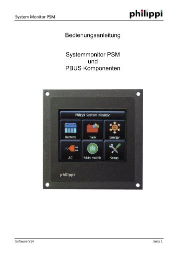 Bedienungsanleitung Systemmonitor PSM und PBUS ... - Philippi