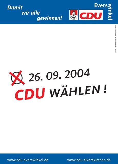 Damit wir alle gewinnen! - CDU Ortsunion Alverskirchen