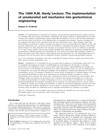 The implementation of unsaturated soil mechanics into geotechnical ...