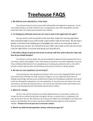 Treehouse FAQS - Wintergreen Resort