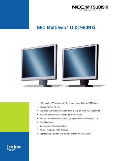 NEC Multisync Lcd1960nxi - Comiga Computersysteme Gmbh