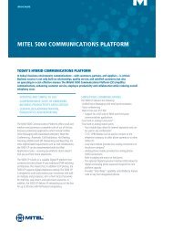 MitEl 5000 COMMUniCatiOns PlatfORM - TCS