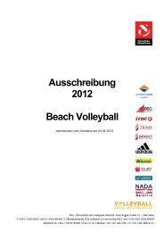 Ausschreibung 2012 Beach Volleyball