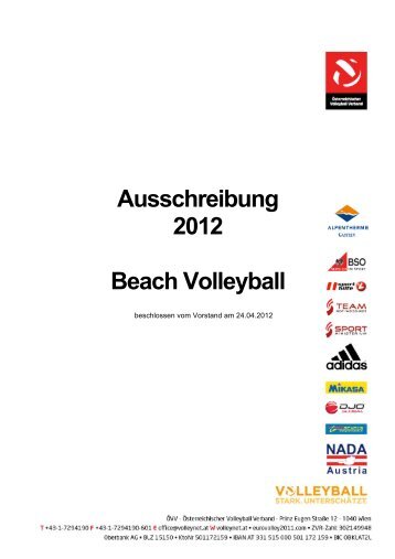 Ausschreibung 2012 Beach Volleyball