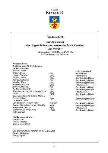 JHA 2011-09-07 NS.pdf - Stadt Kevelaer