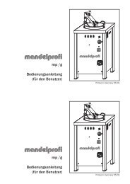 Mandelbrenner MVS Mandelprofi Standard ... - Candyman Gmbh