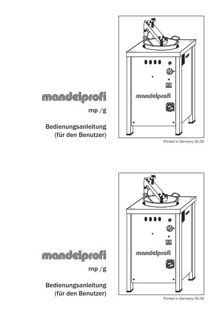 Mandelbrenner MVS Mandelprofi Standard ... - Candyman Gmbh