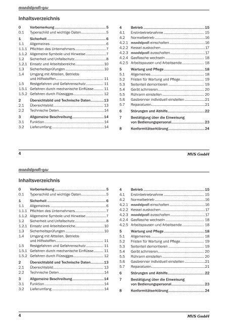 Mandelbrenner MVS Mandelprofi Standard ... - Candyman Gmbh