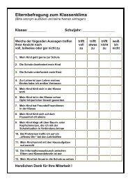 Elternbefragung zum Klassenklima - Schwarzenfeld