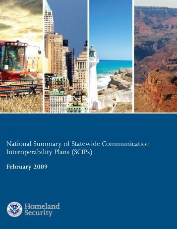 National Summary of Statewide Communication Interoperability Plans