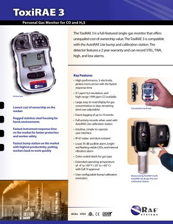 ToxiRAE 3 Personal Gas Monitor for CO & H2S - Thermo Fisher