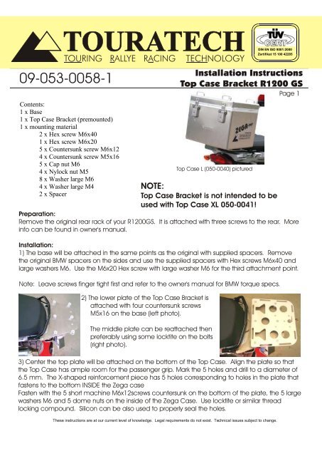 Bmw tightening torques