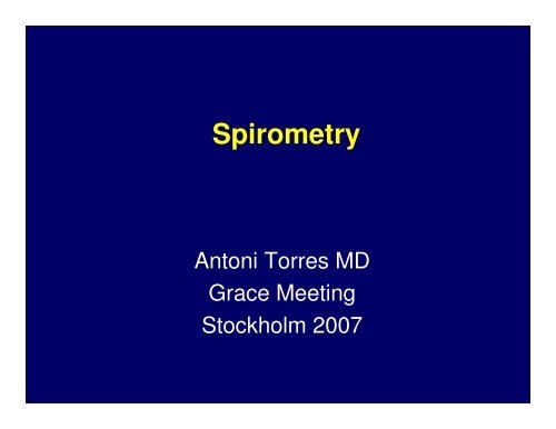 Spirometry principles - Grace