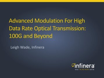 Advanced Modulation For High Data Rate Optical ... - Infinera