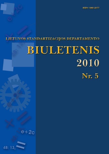 2010 Nr. 5 - Standartizacijos departamentas prie AM