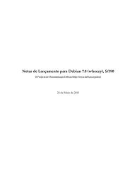 Notas de LanÃƒÂ§amento para Debian 7.0 (wheezy), S/390