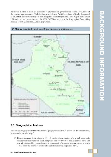 Desk Study on the Environment in Iraq Desk Study on the ... - UNEP