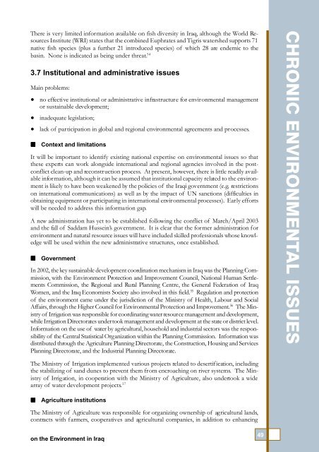 Desk Study on the Environment in Iraq Desk Study on the ... - UNEP