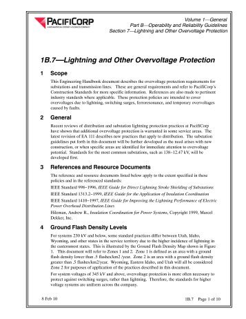 1B.7âLightning and Other Overvoltage Protection - Pacific Power