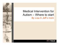 Medical Intervention for Autism – Where to start - TACA