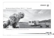 Technische Daten & Preise 2012-2 | Caravans - Knaus