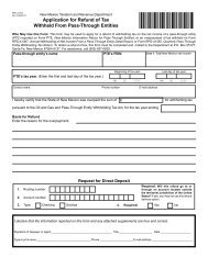 Filers Kit Taxation And Revenue Department State Of New Mexico