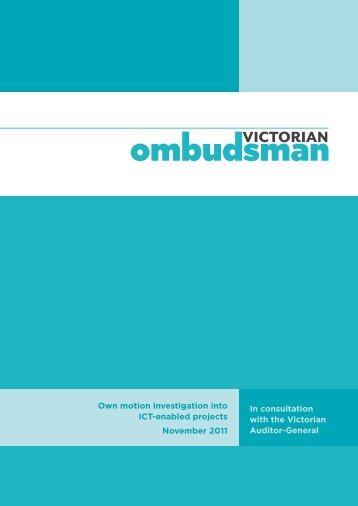 investigation into ICT-enabled projects - Ombudsman Victoria