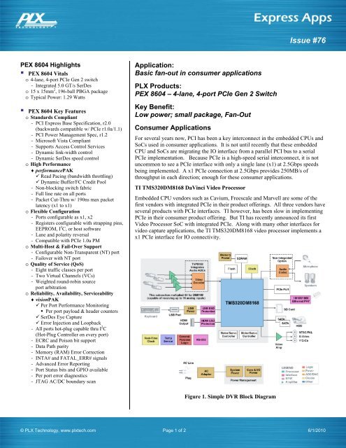 Issue #76 - PLX Technology