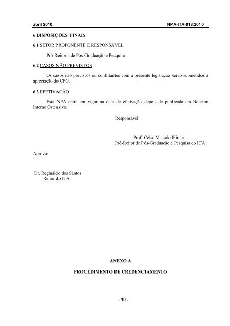 Procedimentos e Requisitos para Credenciamento, Renovação de ...