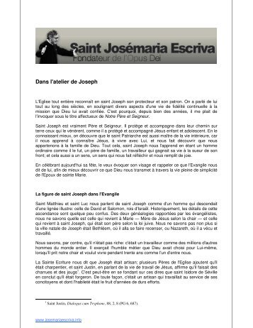 Dans l'atelier de Joseph (PDF) - Saint Josemaria Escriva