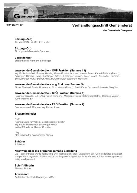 GR Sitzungsprotokoll vom 15.03.2012 (260 KB) - .PDF - auf der ...