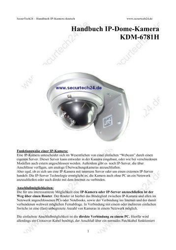 Handbuch IP-Dome-Kamera KDM-6781H