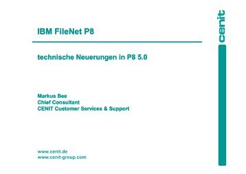 IBM FileNet Deployment Manager - Cenit  AG Systemhaus