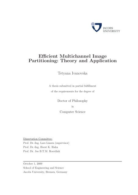 Efficient Multichannel Image Partitioning: Theory ... - Jacobs University