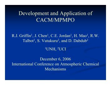 Development and Application of CACM/MPMPO