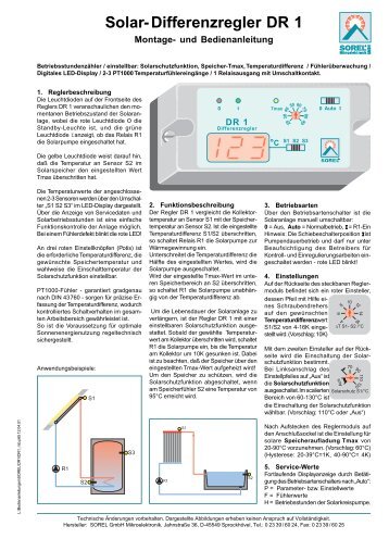 Solar-Differenzregler DR 1 - Sorel