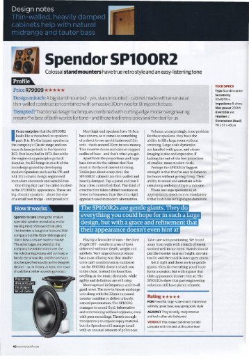 Spendor SP100R2