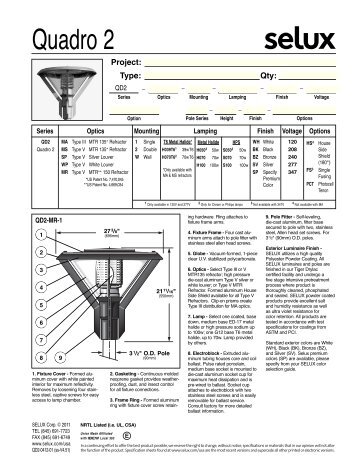 Spec Sheet - Selux