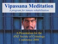 Vipassana Meditation - Australian and New Zealand Society of ...