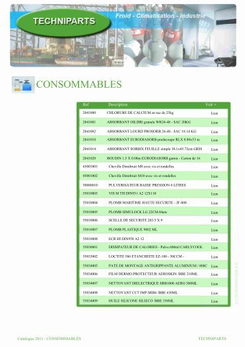 CONSOMMABLES - techniparts
