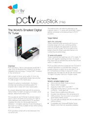 Product Profile PCTV picoStick (74e) - Hauppauge